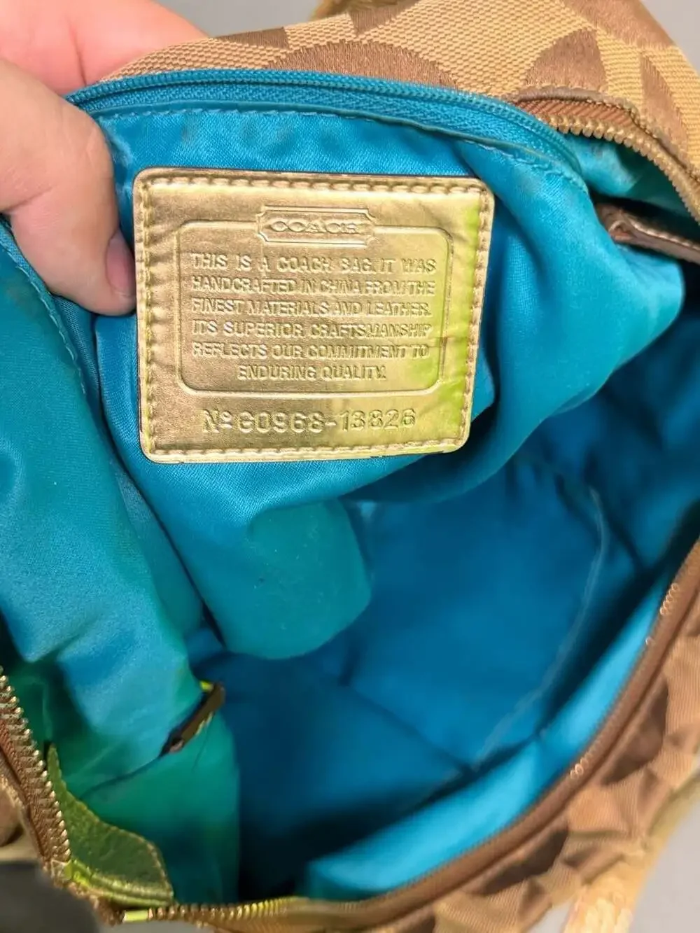 Coach Poppy Op Art Glam Tote Bag in Signature Canvas and Metallic Gold